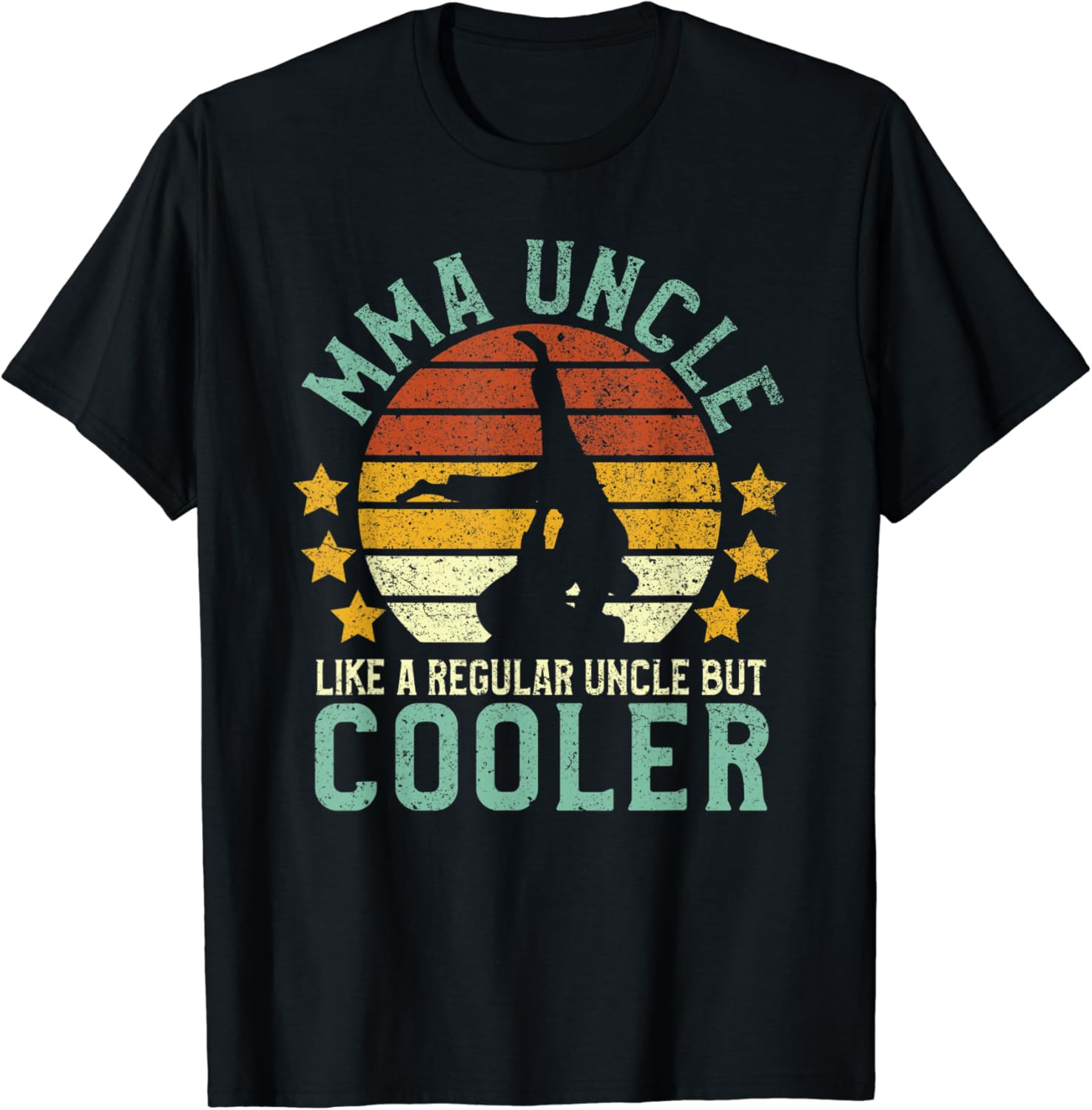Mens MMA Uncle Funny Vintage Mixed Martial Arts Fighter Fan Gift TShirt Amazon.co.uk Fashion